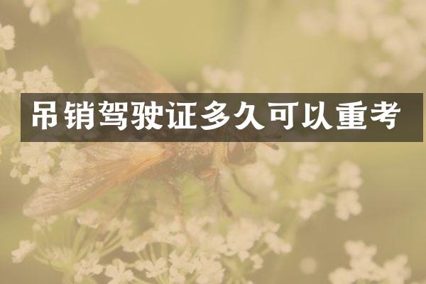 吊销多久可以重考