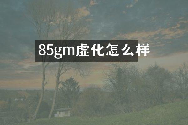 85gm虚化怎么样