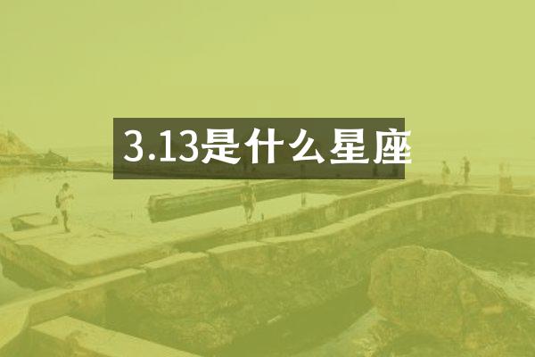 3.13是什么星座