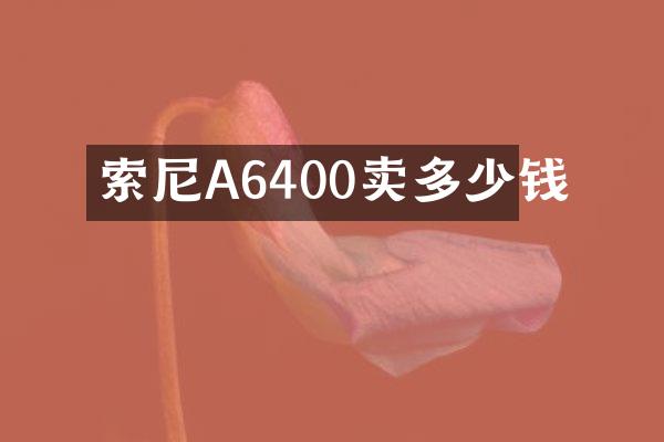 索尼A6400卖多少钱