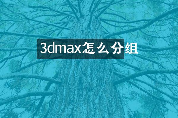 3dmax怎么分组