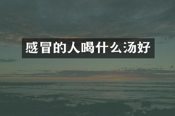 感冒的人喝什么汤好