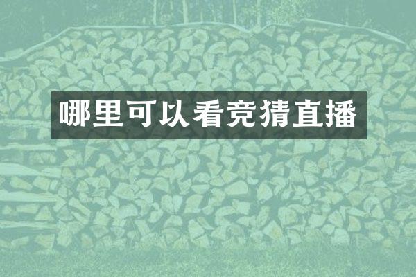 哪里可以看竞猜直播