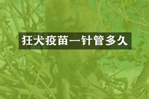 狂犬疫苗一针管多久