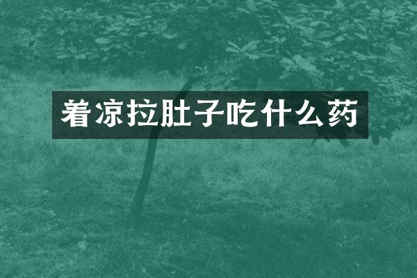 着凉拉肚子吃什么药