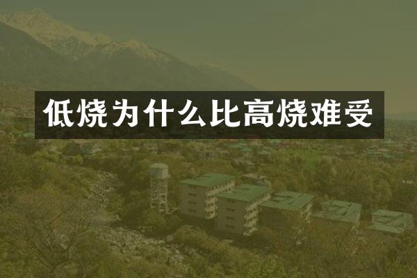 低烧为什么比高烧难受