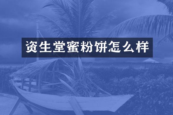 资生堂蜜粉饼怎么样