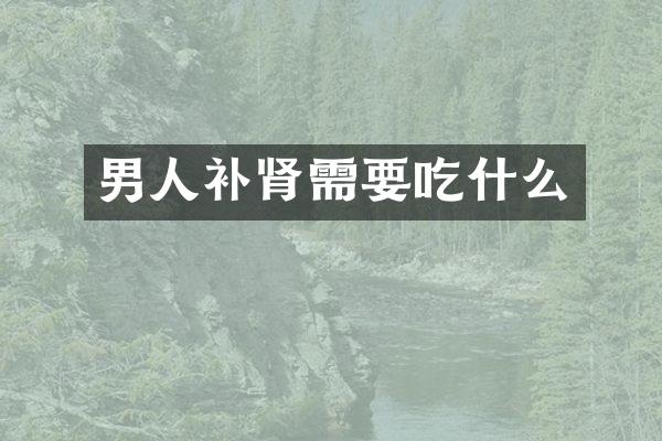 男人补肾需要吃什么