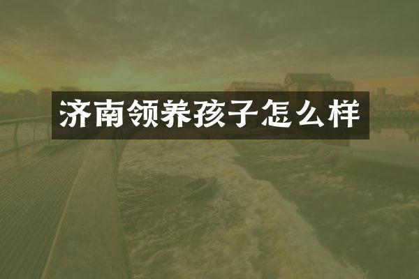济南领养孩子怎么样