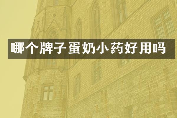 哪个牌子蛋奶小药好用吗