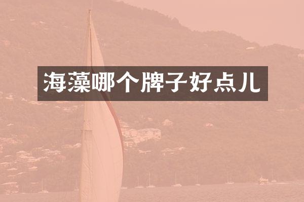 海藻哪个牌子好点儿
