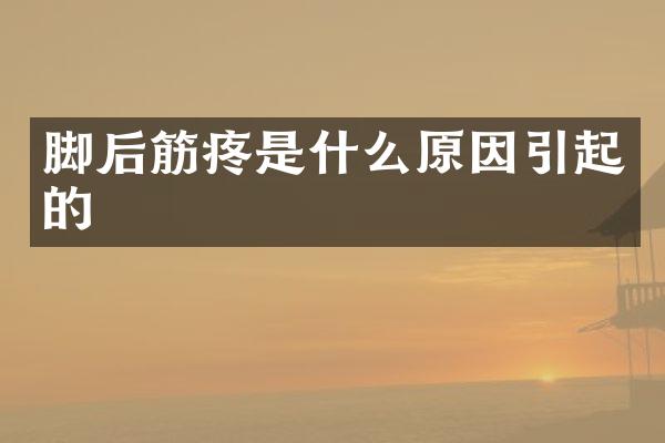 脚后筋疼是什么原因引起的