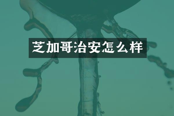 芝加哥治安怎么样