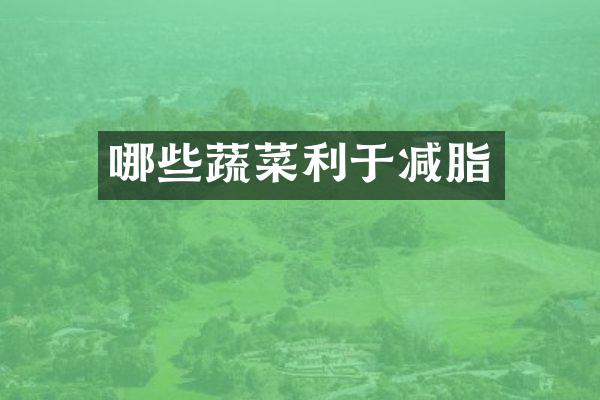 哪些蔬菜利于减脂