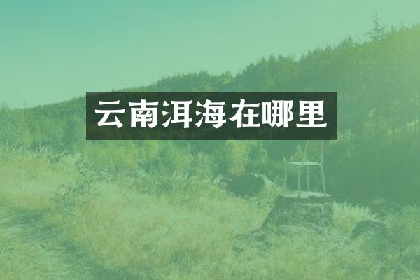 云南洱海在哪里