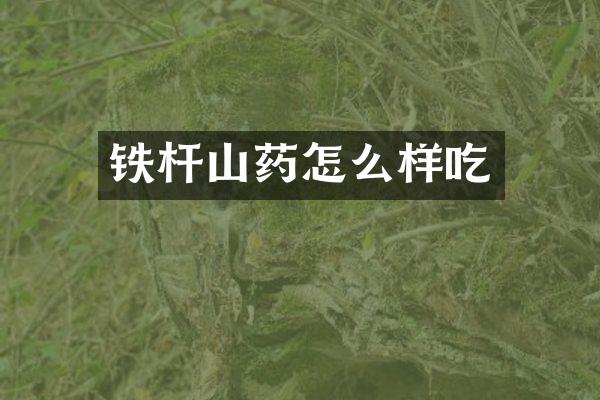 铁杆山药怎么样吃