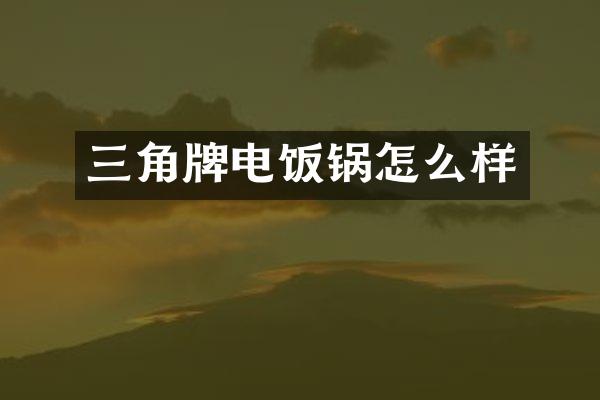 三角牌电饭锅怎么样