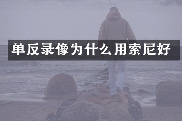 单反录像为什么用索尼好