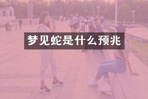 梦见蛇是什么预兆