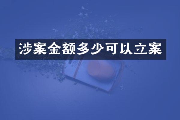 涉案金额多少可以立案