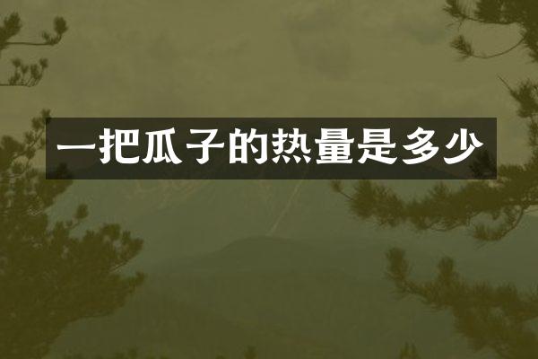 一把瓜子的热量是多少