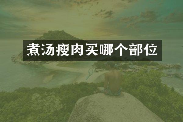 煮汤瘦肉买哪个部位