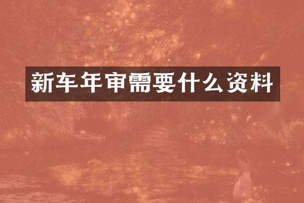新车年审需要什么资料
