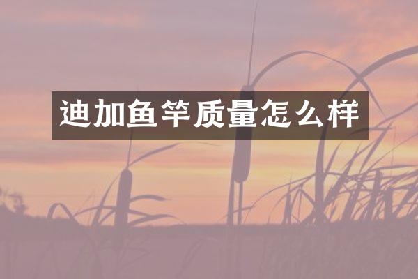 迪加鱼竿质量怎么样