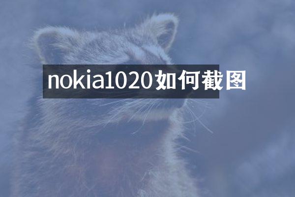 nokia1020如何截图