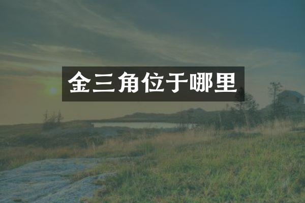 金三角位于哪里