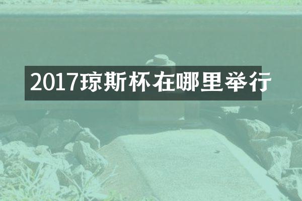 2017琼斯杯在哪里举行