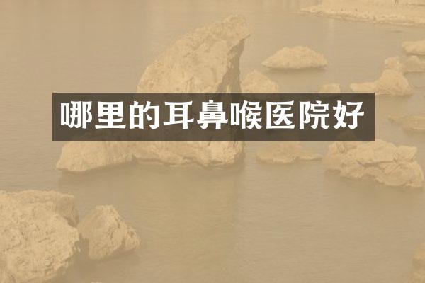 哪里的耳鼻喉医院好