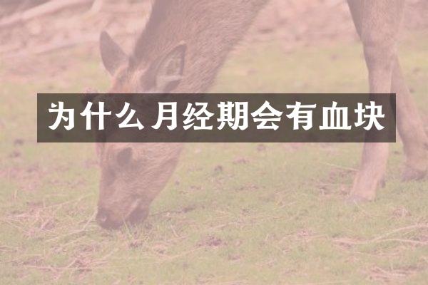 为什么月经期会有血块