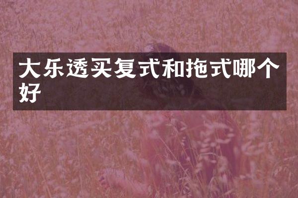 大买复式和拖式哪个好
