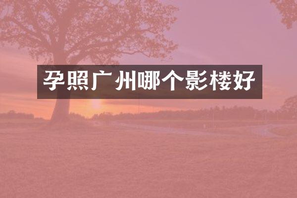 孕照广州哪个影楼好