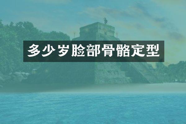 脸部骨骼定型