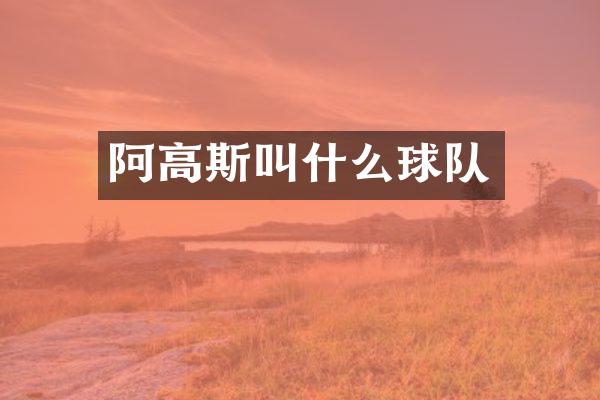 阿高斯叫什么球队