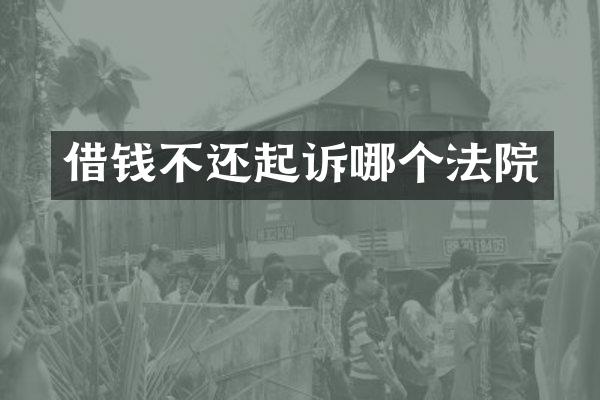 借钱不还起诉哪个法院