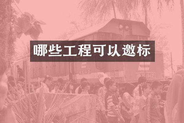 哪些工程可以邀标