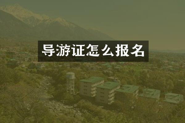 导游证怎么报名