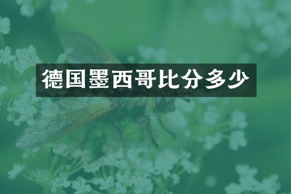 德国墨西哥比分多少