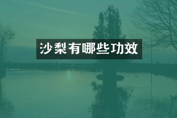沙梨有哪些功效