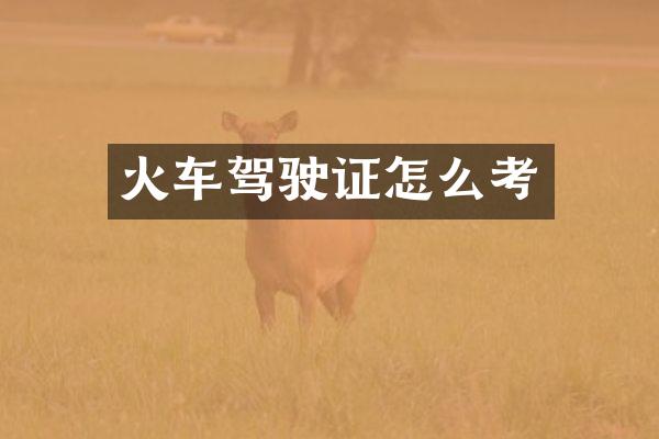 火车怎么考