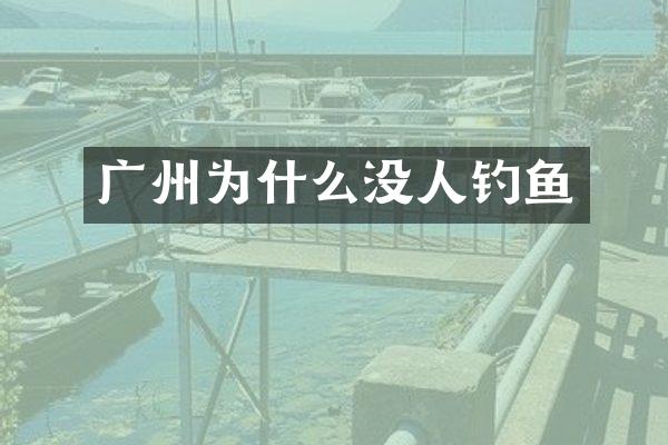 广州为什么没人钓鱼