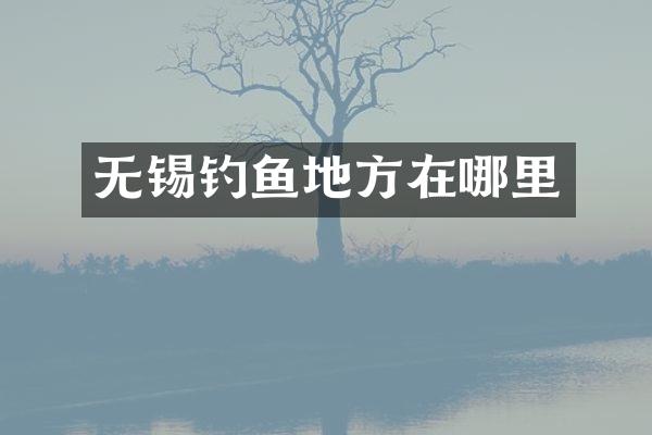 无锡钓鱼地方在哪里