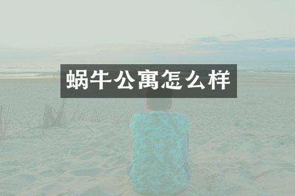 蜗牛公寓怎么样