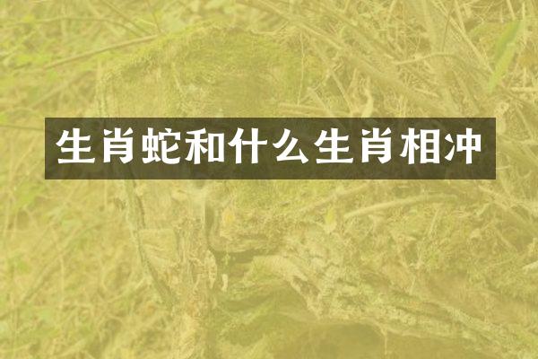 生肖蛇和什么生肖相冲