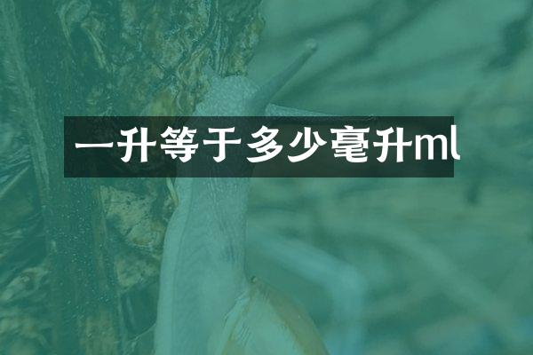 一升等于多少毫升ml