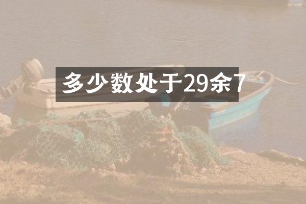 多少数处于29余7