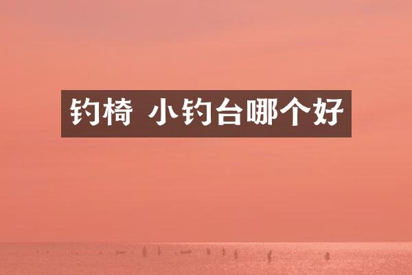 钓椅 小钓台哪个好